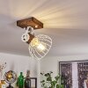 Orny Plafoniera Marrone, Bianco, 1-Luce