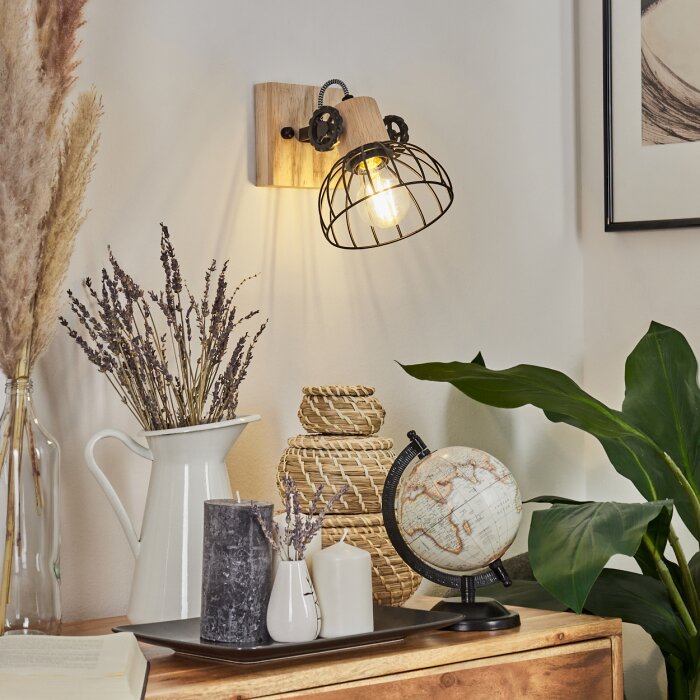 Orny Applique Écru, Nero, 1-Luce