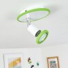 Cabri Plafoniera LED Cromo, Verde, Bianco, 1-Luce