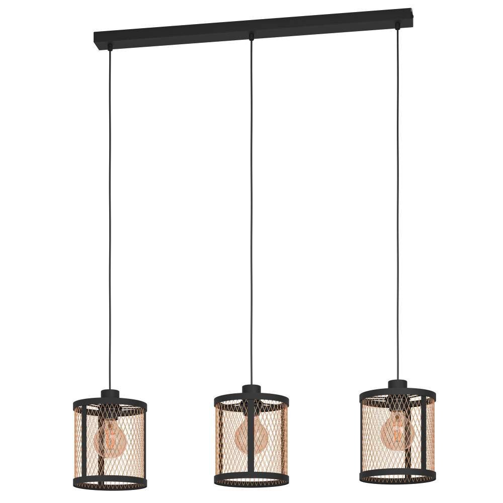 Eglo-Leuchten DELLOW Lampadario a sospensione Nero, 3-Luci main product photo