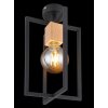 Globo MARCELLUS Plafoniera Legno chiaro, Nero, 1-Luce