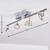 Marsen Plafoniera LED Nichel opaco, 4-Luci, Telecomando, Cambia colore