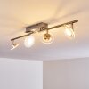 Marsen Plafoniera LED Nichel opaco, 4-Luci, Telecomando, Cambia colore