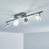 Marsen Plafoniera LED Nichel opaco, 4-Luci, Telecomando, Cambia colore