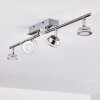 Marsen Plafoniera LED Nichel opaco, 4-Luci, Telecomando, Cambia colore