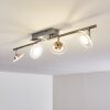 Marsen Plafoniera LED Nichel opaco, 4-Luci, Telecomando, Cambia colore
