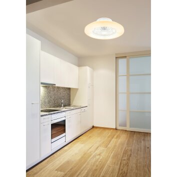 Globo TRAVO ventilatore da soffitto LED Bianco, 1-Luce, Telecomando