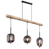 Globo BLACKY Lampada a Sospensione Écru, Nero, 3-Luci