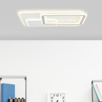 Brilliant Savare Plafoniera LED Grigio, Bianco, 1-Luce, Telecomando