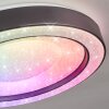 Zeballos Plafoniera LED Bianco, 1-Luce, Telecomando, Cambia colore