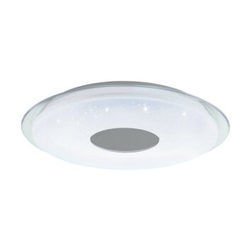 Eglo LANCIANO-Z Plafoniera LED Trasparente, chiaro, Bianco, 4-Luci, Cambia colore