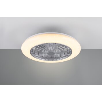 Reality Stralsund Ventilatore LED Titanio, 1-Luce, Telecomando