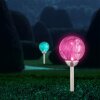 Globo Solar Lampioncino Segnapasso LED Trasparente, 2-Luci, Cambia colore