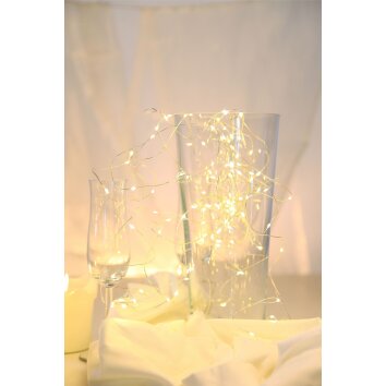 Globo Catenaria luminosa LED Argento, 100-Luci