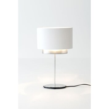 Holländer MATTIA OVAL Lampade da tavolo Argento, 1-Luce
