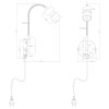 Steinhauer Nové Applique Nero, 1-Luce