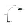 Steinhauer Sparkled Light Lampada da terra Nero, 1-Luce
