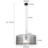 Steinhauer Sparkled Light Lampada a Sospensione Nero, 1-Luce