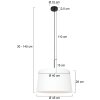 Steinhauer Sparkled Light Lampada a Sospensione Nero, 1-Luce