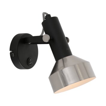 Steinhauer Acier Applique Nero, 1-Luce