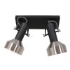 Steinhauer Acier Plafoniera Nero, 2-Luci