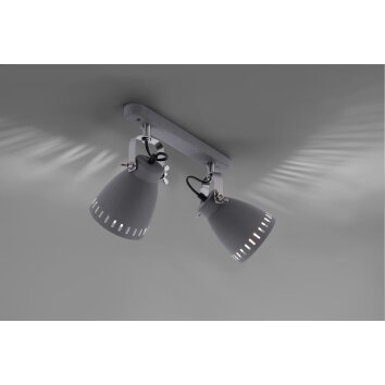 Leuchten-Direkt EVA Plafoniera Grigio, 2-Luci