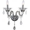 Globo DUNJA Applique Cromo, Trasparente, chiaro, 2-Luci