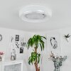 Tobosy Plafoniera LED Bianco, 1-Luce, Telecomando