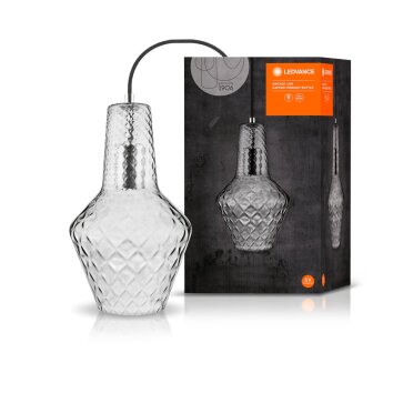 Ledvance 1906 Carved Lampadario a sospensione Nero, 1-Luce