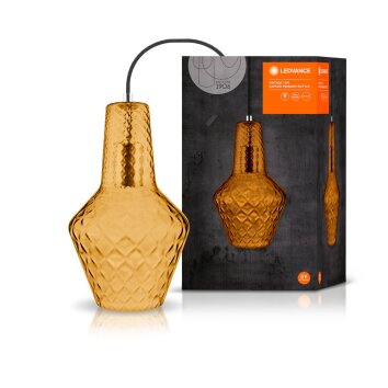 Ledvance 1906 Carved Lampadario a sospensione Nero, 1-Luce