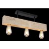 Globo ADALIE Plafoniera Legno chiaro, Nero, 3-Luci