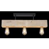 Globo ADALIE Plafoniera Legno chiaro, Nero, 3-Luci