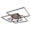 Globo IDA Plafoniera LED Aspetto del legno, Nero, 4-Luci