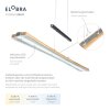 Elobra Panama Lampada a Sospensione LED Écru, 1-Luce