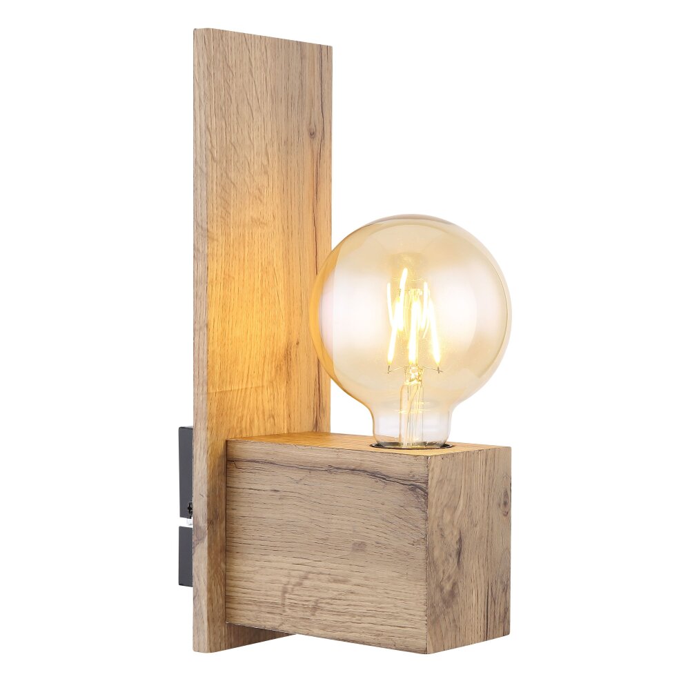 Globo ERNA Applique Legno chiaro, Nero, 1-Luce main product photo
