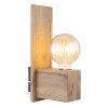 Globo ERNA Applique Legno chiaro, Nero, 1-Luce