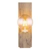 Globo ERNA Applique Legno chiaro, Nero, 1-Luce