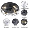 Reality Trondheim ventilatore da soffitto Nero, 4-Luci, Telecomando