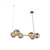 Luce Design PLUTO Lampada a Sospensione Oro, 6-Luci