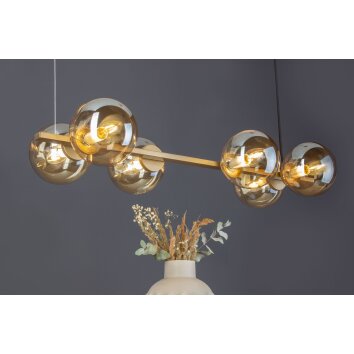 Luce Design PLUTO Lampada a Sospensione Oro, 6-Luci