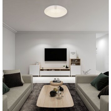 Globo ALEY Plafoniera LED Bianco, 1-Luce, Telecomando