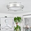 Playas Plafoniera LED Argento, Bianco, 1-Luce