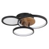 Globo SID Plafoniera LED Aspetto del legno, Nero, Bianco, 1-Luce