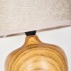Stampa Lampada da tavolo Marrone, Aspetto del legno, 1-Luce