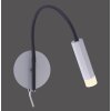 Paul Neuhaus PURE-GEMIN Applique LED Alluminio, Nero, 1-Luce