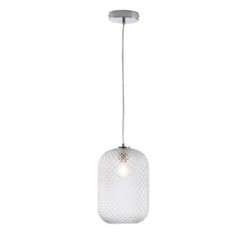 Luce-Design ASHFORD Lampada a Sospensione Cromo, 1-Luce