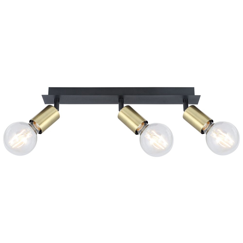 Globo LILIANA Plafoniera Ottone antico, Nero, 3-Luci main product photo