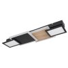 Globo CAROLINE Plafoniera LED Aspetto del legno, Nero, 1-Luce