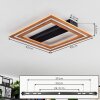 Charentay Plafoniera LED Nero, 1-Luce