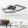 Cavareno Plafoniera LED Nero, 1-Luce